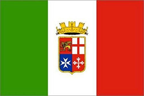 U24 Fahne Flagge Italien mit Wappen und Krone 90 x 150 cm
