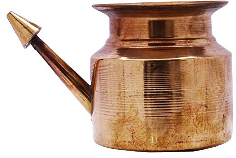 IBA Indianbeautifulart Neti Lota Ramjhara Prayer Kalash Pure Copper Traditional Hindu Pooja Item Pot