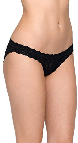Hanky Panky Women's Signature Lace Brazilian Bikini, Black, Medium