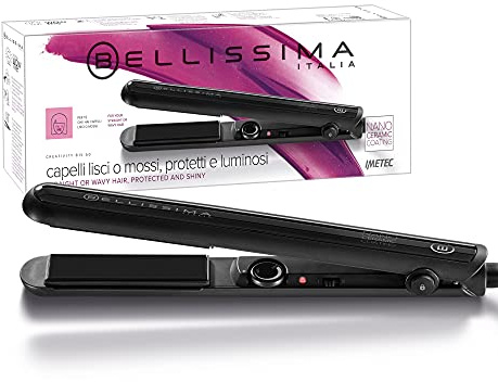 Bellissima Imetec Creativity B15 50 Piastra per Capelli, Styling Liscio o Mosso, Rivestimento in Nanoceramica, Regolazione della Temperatura da 140°C a 230°C, Piastre Oscillanti