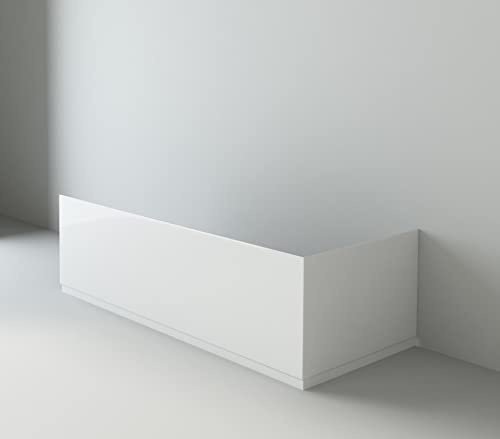 VeeBath Linx Bath Panel Set, 1700mm Front Side Bath Panel, 750mm Bath End Panel, Waterproof, Modern Panels for Bathroom Bathtub- White