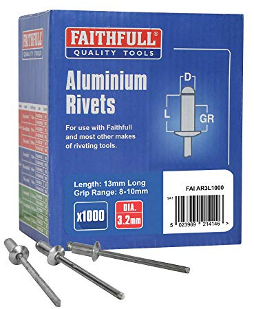 Faithfull FAIAR3L1000 - Remachadora (tamaño: 3mm)