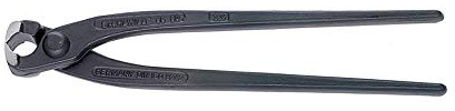 Stahlwille 66601220 224mm Steel Fixers Pincer, Polished, Special Steel, Black Lacquered Handle, Drop-Forged, Oil Hardened, Induction-Hardened Cutters, Effortless Cutting, Made in Germany