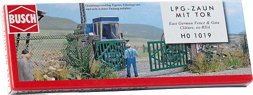 Busch 1019 - LPG Zaun mit Betonpfosten und Tor