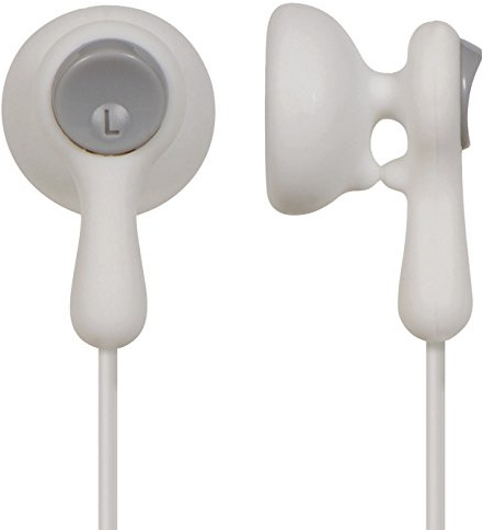 Panasonic RP-HV41E-W - Button Headphones with In-Ear Cable (Headphone Stereo Sound for Mobile, MP3/MP4, Comfortable Fit Design, 9 mm Neodymium Magnet, 105 dB Sound Pressure) White