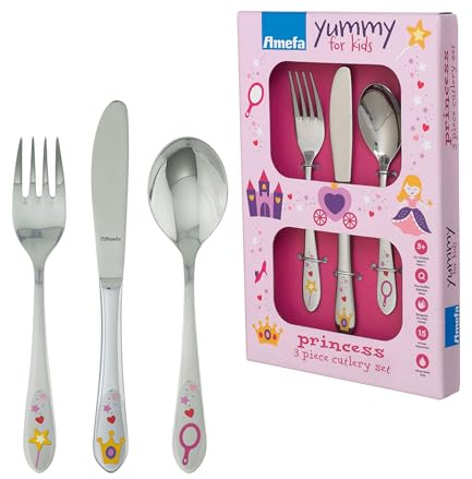 Amefa Princess Kids Bestickset Rostfritt stål 3 delar, Silver