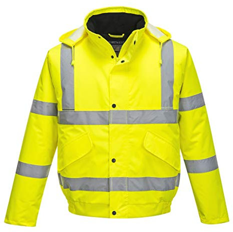 Portwest Klassische Warnschutzjacke Arbeitsjacke Warnjacke Bomberjacke_Gelb_5XL / 76-80