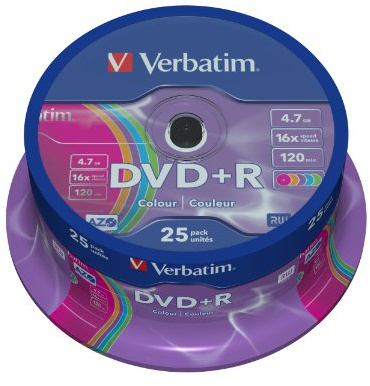 Verbatim Dvd+r 4.7GB AZO Colour Single Side, Single Layer DVD+R