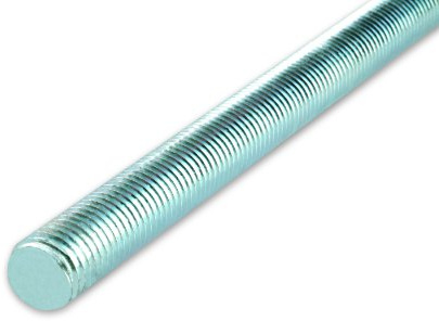 Suki 3093221 Tige filetée 1 mètre Acier zingué M 4 (10 Pièce)