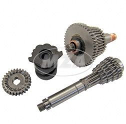 SET Sportgetriebe 5-Gang - lange Übersetzung kpl. mit Schaltwalze (Losrad - 44, 40, 36, 34, 32 Z / Festrad - 10, 16, 19, 22, 24 Z) Umrüstkit für alle Simson 4-Gang-Motoren