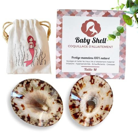 Coquillages d’allaitement Baby Shell Naturels Taille M - 1 paire
