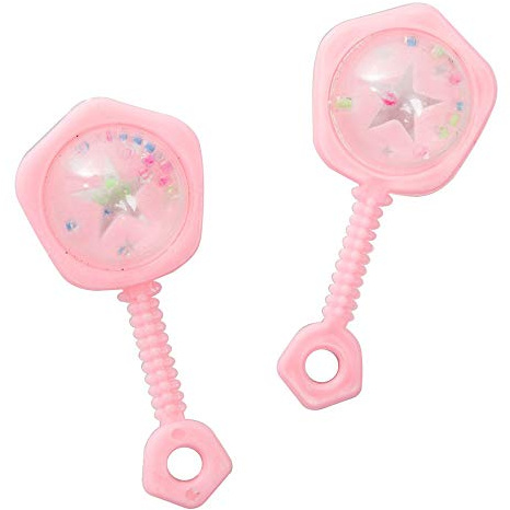 6 cm plast rosa babyraser sengångare för din bebisfest, 6 stycken