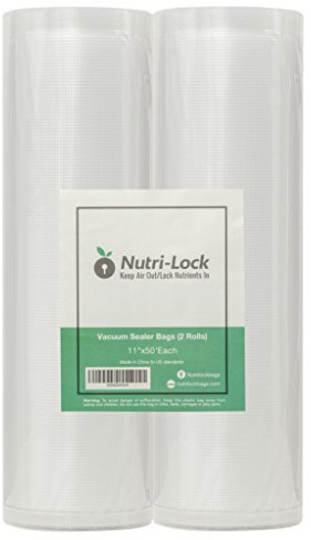 Nutri-Lock Sous Vide Vacuum Sealer Bags. 2 Rolls 28cm x 15m (30 Metres Total). Bulk Commercial Grade Sealer Bag Rolls. 11x50'.
