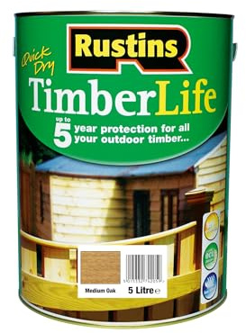 Rustins TLMO5000 Timberlife Medium Oak, Brown, 5l