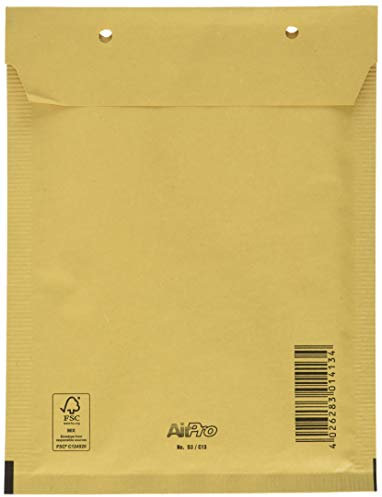 AirPro Luftpolstertasche Größe B13 (225x170x5mm) haftklebend braun 80g FSC 100 Stück