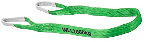 Connex Hebebänder - 2 Tonnen - 2 m x 60 mm - grün - Polyester, Kern aus Polyestergarn - Tragfähigkeit: 2000 kg / Bandschlinge / Rundschlinge / Hebeband / B34442