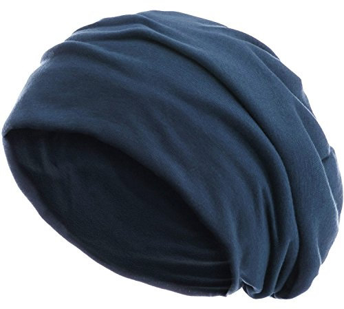 style3 Slouch Beanie aus atmungsaktivem, feinem und leichten Jersey Unisex Mütze Haube Bini Einheitsgröße