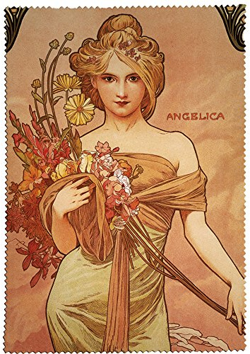 Fridolin 18902 Brillenputztuch Art Nouveau - Angelica, Mikrofaser, bunt, 18 x 12,5 x 1 cm