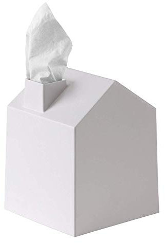 Umbra Casa Kosmetiktücherbox – Moderner und Dekorativer Taschentuchspender für Badezimmer, Büro, Schlafzimmer und Mehr, Weiß, Medium