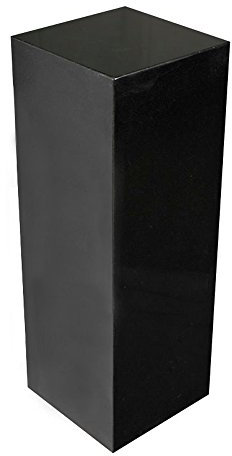 Säule aus seltenem schwarzen Granit massiv als Sockel für Skulptur Büste Vasen Galeriesockel oder Blumensäule als Dekosäule und Schmucksäule Schlicht klassische Optik Standfest H/B/L 70x22x22 cm 110KG