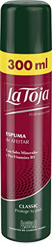 La Toja Classic Espuma de Afeitar Classic 250ml, Para Todo Tipo de Pieles, Afeitado Suave y Duradero, con Sales Minerales y Pro-Vitamina B5