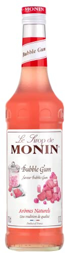 MONIN Sirup Bubble Gum 0,7 l | Authentischer Bubble Gum Geschmack für kreative Getränke, Milchshakes, Cocktails und Desserts - ideal für Gastronomie