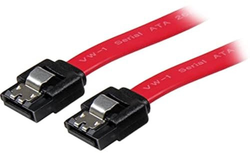 StarTech.com LSATA8 Cavo SATA a SATA Latching, F/F, 20 cm, Rosso
