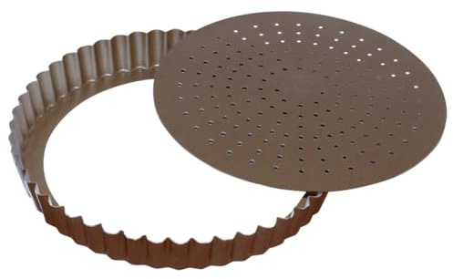 GOBEL Moule à tarte 32 cm fond mobile perforé anti adhérent 226451