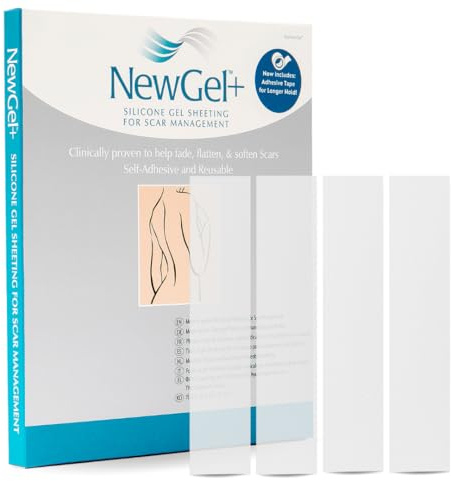 NewGel+ Medical-Grade Silicone Scar Strips, 1 x 6, 4-Count by MyNewGel