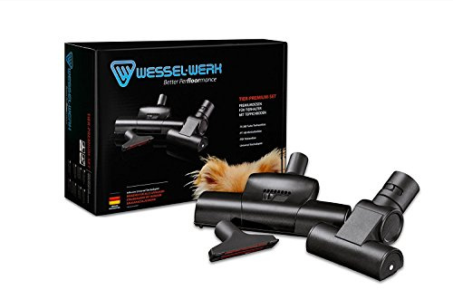 Tierhaar-Premium-Set besteht aus Staubsaugerdüsen zur Tierhaarentfernung im Haushalt und Auto, inkl. Tierhaardüsen für Teppich, Matratzen und Polster