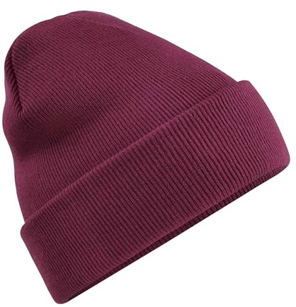 Beechfield Classic Cuffed Beanie - Warm and Stylish Hat Burgundy