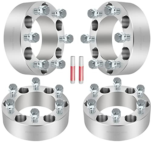 GDSMOTU 4pcs 2 Inch 6x5.5 to 6x5.5 Wheel Spacers Adapters 14x1.5 Studs 6x139.7 for 6 Lug for GMC for Yukon/Yukon Xl/Sierra 1500, for Chevrolet for K1500/Express 1500, for Cadillac for Escalade