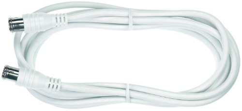 Axing SAK 501-00 hochgeschirmt SAT-Anschlusskabel, Quickfix-F-Stecker, 5,0 m weiß