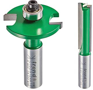 Trend CraftPro Küchenfräser-Set mit Arbeitsplattenfräser, Nutfräser für Flachdübel, 3 x Verbindungsbolzen & 10 x Nr.20 Flachdübel, CR/KFP/3X12MM