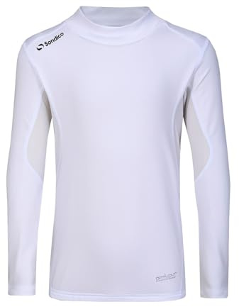 Sondico Kids Mock Neck Underwear Top - White - Medium