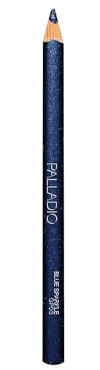 Palladio Glitter Eyeliner Pencil, Longlasting Creamy Cosmetic, Shimmer Eye Liner, Buttery Smooth Tip, Professional Makeup Glittery Pencil, Sharpenable, Blue Sparkle