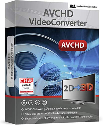 AVCHD Video Converter - Bearbeitung, Konvertierung für über 50 Formate in jedes beliebige Video und Audio Format - für Win 11, 10 / 8.1 / 8 / 7