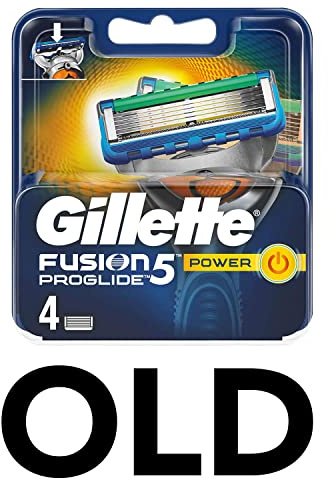 Gillette Fusion 5 ProGlide Power Rasierklingen mit Trimmerklinge für Präzision und Gleitbeschichtung, 4 Ersatzklingen