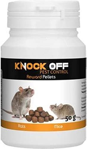 Knock Off Treat Pellets – Für Mäuse und Ratten – Köder für Mäuse und Ratten – Köder – Giftfrei – Sicher für Haustiere – Für Köderbox – 50 g