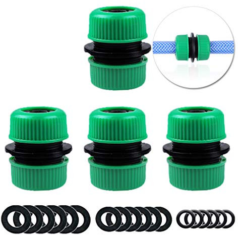 YAAVAAW Confezione da 4 connettori di riparazione per tubi da 12,5 mm, per giunti da 1/2, connessione rapida per riparazione rapida