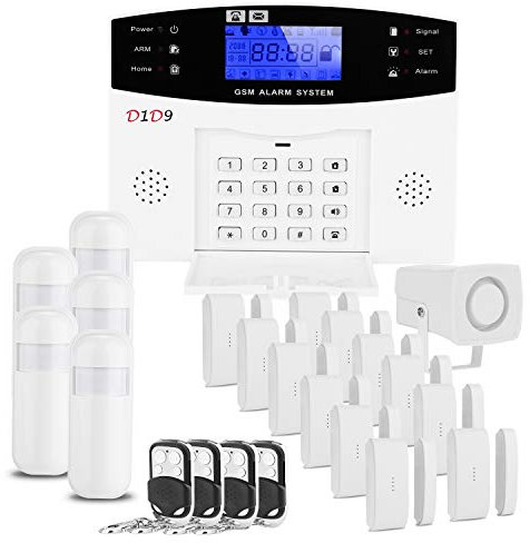 D1D9 Home-GSM WiFi Alarmanlage kabellos Abschreckung Einbrecher für Haussicherheit