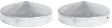 2 x PFOSTENKAPPE RUND STAHL FEUERVERZINKT 101 MM DURCHMESSER