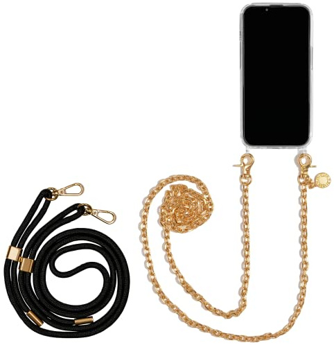 Jalouza iPhone 14 Pro Max Hülle + Kordel Pro Gold + Kette Anker Gold