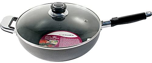 26CM Non Stick Aluminium Wok Set Saucepan Frying STIR PAN Chinese Cooking Asian