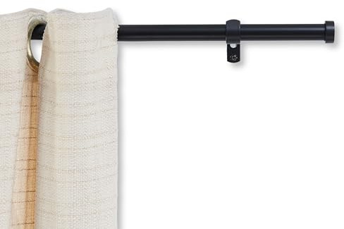 ACAZA Ausziehbare Gardinenstange - Verstellbare Vorhangstange - Stange von 90-170 cm - Schwarz