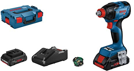 Bosch Professional 18V System Akku Drehschlagschrauber GDX 18V-210 C (max. Drehmoment 210 Nm, inkl. 1x GCY 42, 2x Akku ProCORE18V 4.0Ah, Schnellladegerät GAL 18V-40, L-BOXX)