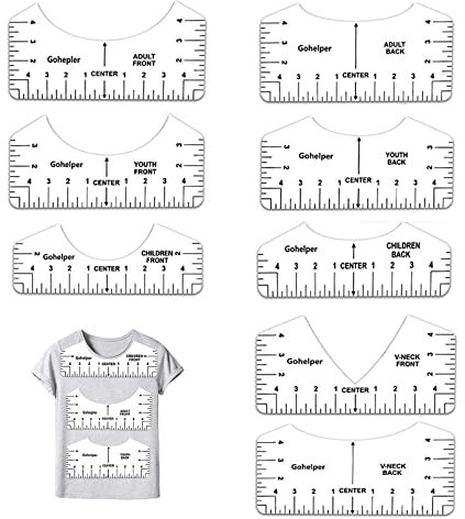 T-shirt Lineal, T-shirt Vinyl Werkzeug, T-shirt Ruler Guide, Lineal Vinyl, T-shirt Anleitung Lineal, Ausrichtungslineal T-shirt T-shirt Zentrierung Werkzeug für Erwachsene und Jugend