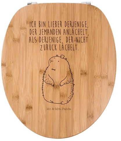Mr. & Mrs. Panda WC Sitz Murmeltier - Geschenk, Klodeckel, Respekt, Tiermotive, WC-Sitz, lustige Sprüche, Toilettendeckel, Gute Laune, Tiere, Knigge,