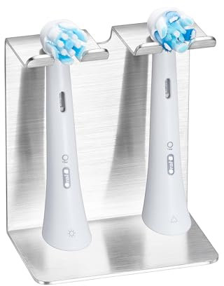 YYBO Zahnbürstenhalter, Aufsteckbürsten Halter, Stehender oder Wandhalterung Zahnbürstenhalter Elektrische Zahnbürste Halterung, Zahnbürsten Halter Ohne Bohren Bürstenkopf-Halterung (Silber, Klein)