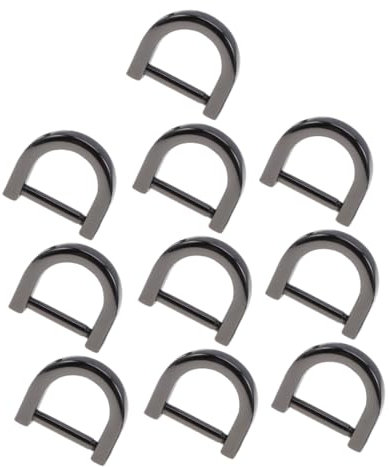 EXCEART 10St D-förmige Schnalle Geldbörse Kofferzubehör Schlüsselringe Schlüsselbund Gepäckschnalle Schäkel Schlüsselanhänger abnehmbar Handtasche D-Ring Taschen Zinklegierung